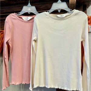 H&M Ribbed Long Sleeve Tops Size 6x/7